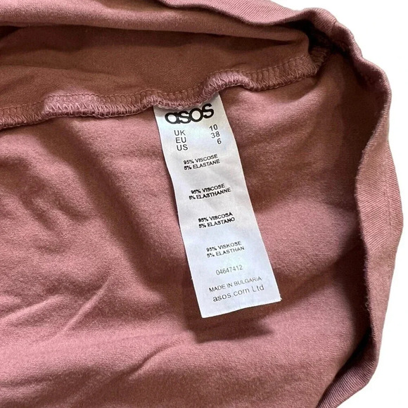 ASOS Dusty Rose Jersey Knit Tie Back Dress 6 - Picture 5 of 5